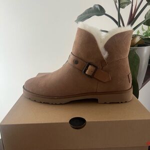 UGG Women's Brown Winter Boots with Buckle